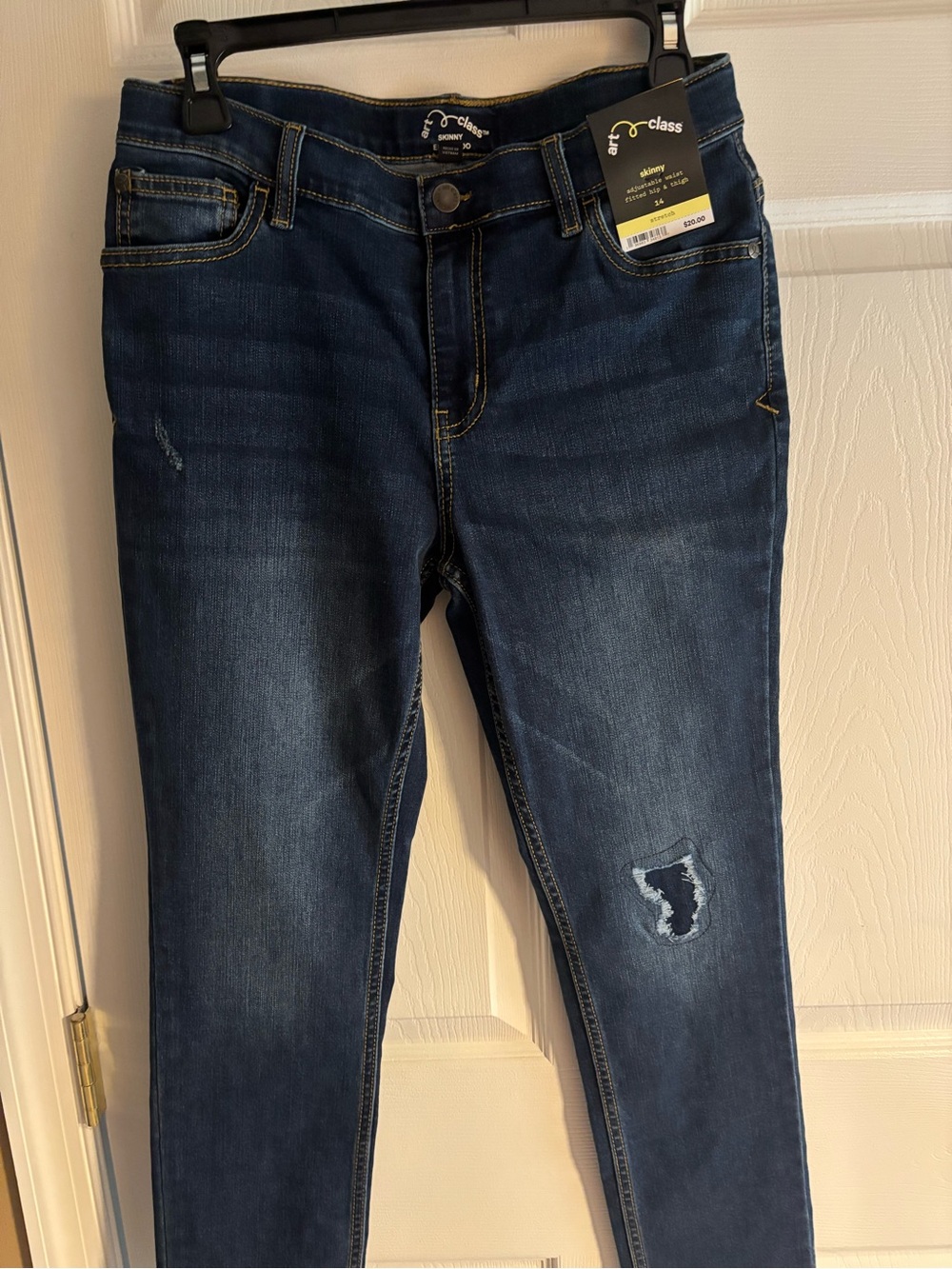 Art Class (Target)   Boys Dark Blue Distressed  Skinny Jeans.